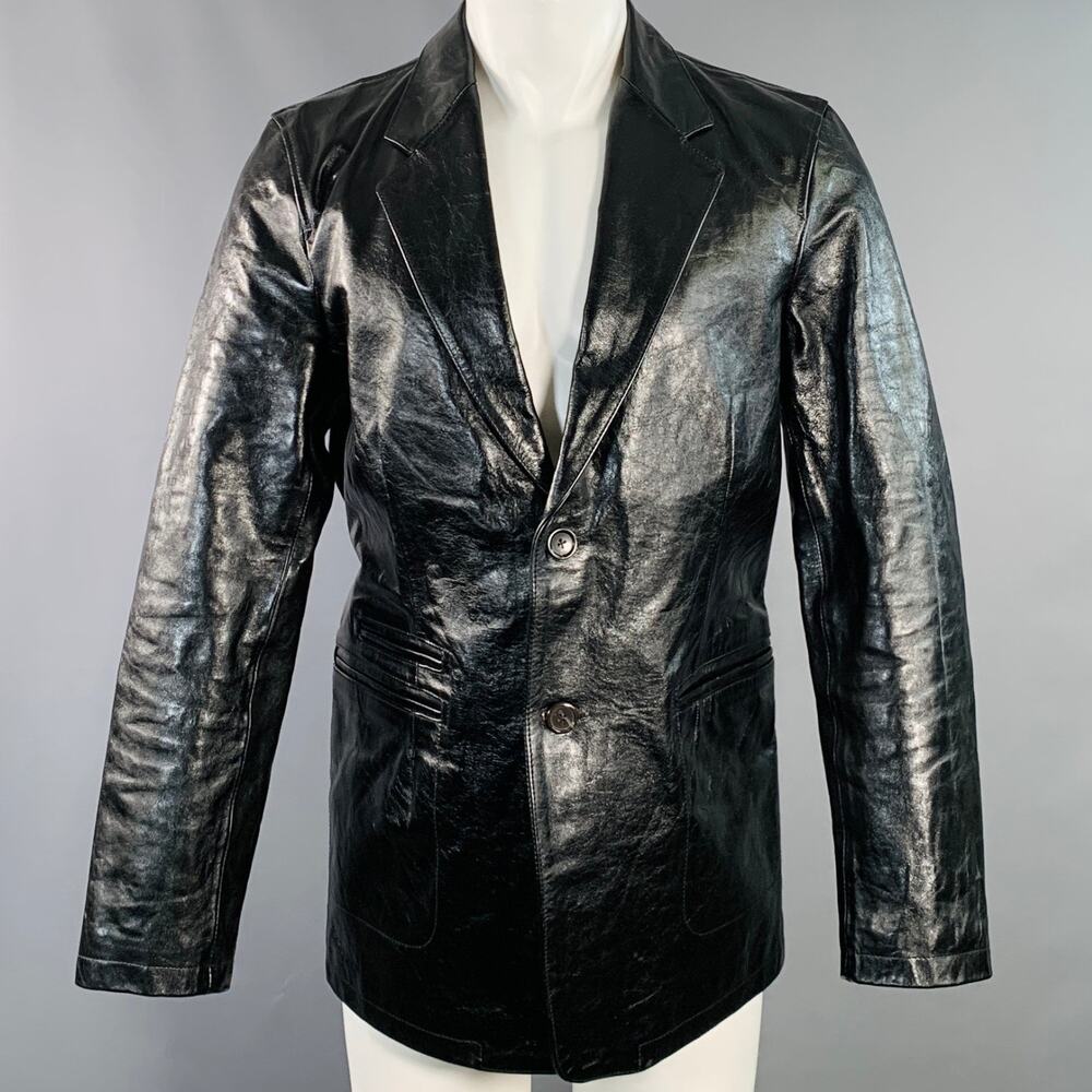 OUR LEGACY Size 38 Opening Blazer Black Calf Leather Jacket
